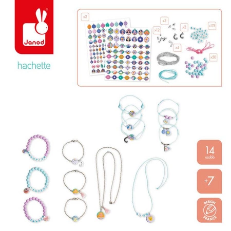 Zestaw kreatywny do tworzenia biżuterii Znaki zodiaku 7+, Janod