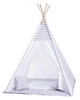 Duży namiot tipi biało-szary z poduszkami