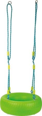 Huśtawka opona zielona 10875-Small Foot, zabawy w plenerze
