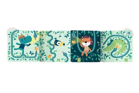 LILLIPUTIENS Magiczna rozkładana książeczka-harmonijka do kąpieli Safari Dżungla 12 m+