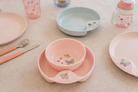 Little Dutch Kubek ze słomką Mio Flowers & Butterflies 300 ml 108014065243