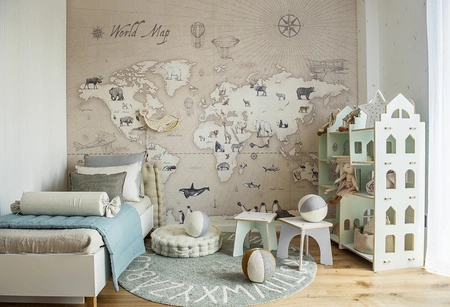 MAPS Taupe Tapeta Malumi