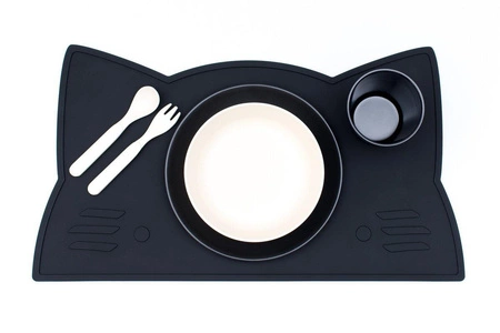 Silikonowa podkładka Kotek We Might Be Tiny - Pure Black