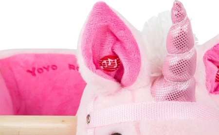 Pluszowy konik na biegunach Różowy Jednorożec Small Foot