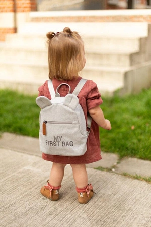 Childhome Plecak dziecięcy My First bag Kanwas Szara
