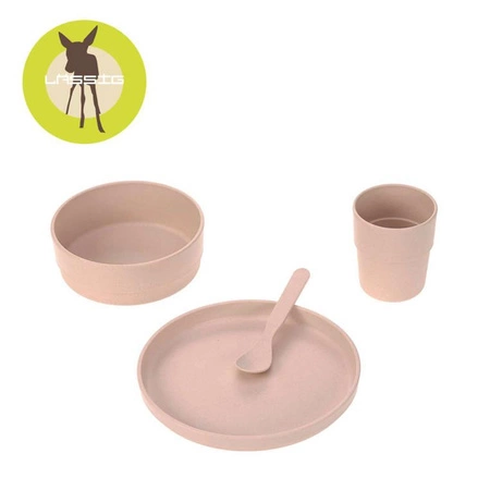 Lassig Komplet naczyń dla dzieci Uni powder pink