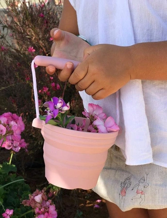 Silikonowe Wiaderko z łopatką Scrunch - Szałwiowy