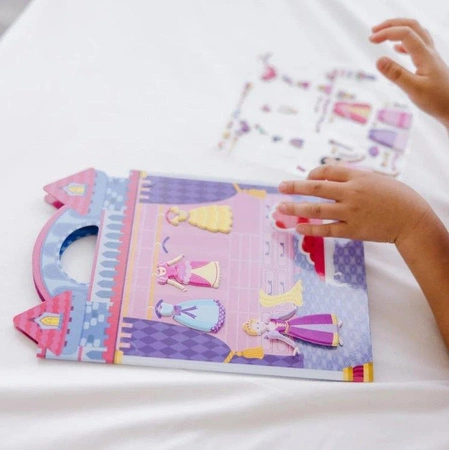 Książeczka z naklejkami wielokrotnego użytku Księżniczki 19100-Melissa & Doug, naklejki dla dzieci
