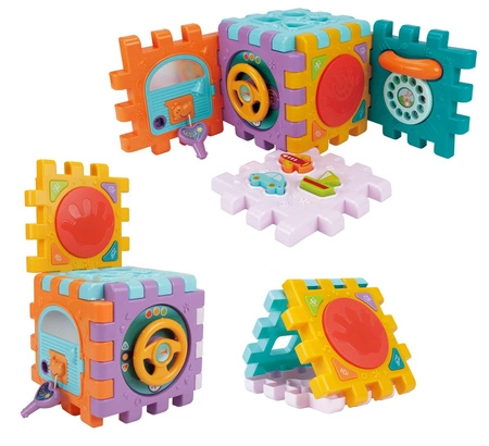 WOOPIE Zabawka Sensoryczna 6w1 Kostka Logiczna dla Niemowląt