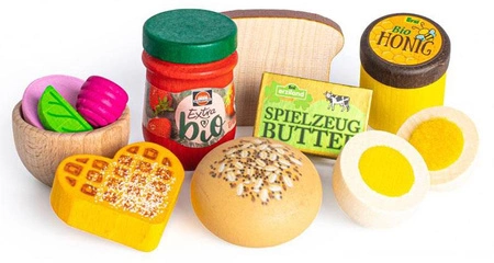 Śniadanie drewniany zestaw mały kucharz Erzi 28141