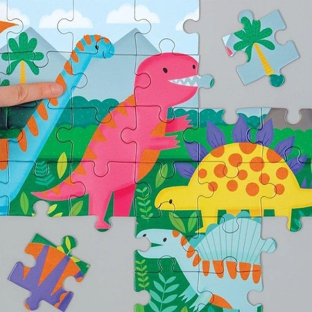 Mudpuppy Puzzle sensoryczne z miękkimi aplikacjami Dinozaury 42 elementy 3+