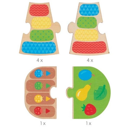 Drewniana gra planszowa Wyścig Biedronek Goki 56319 gry dla najmłodszych