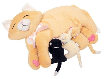 Pluszowa, karmiąca mama z kociakami, 107790-Manhattan Toy, maskotki dla dzieci