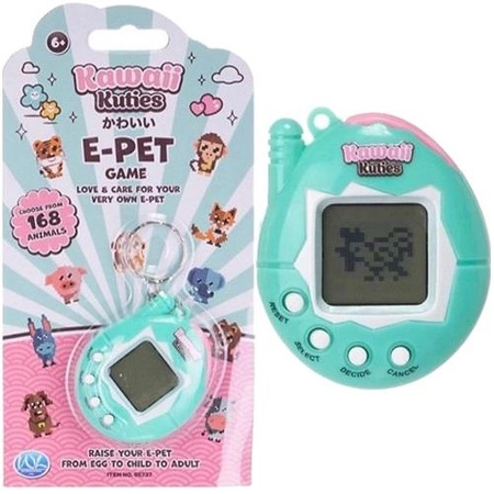gra elektroniczna Kawaii Kuties E-Pet 168 w 1 (turkusowa)