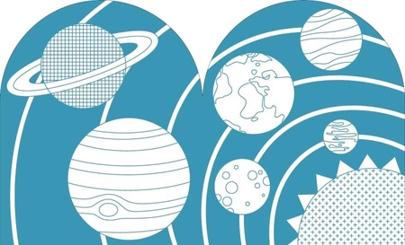 Petit Collage Kolorowanka z Naklejkami Kosmos