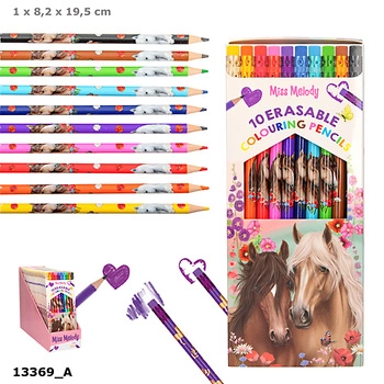 Kredki ścieralne Miss Melody 10 kolorów 13369A