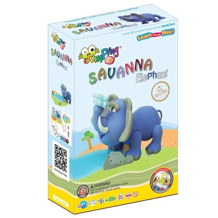 Jumping Clay | Zestaw kreatywny Sawanna - Słoń