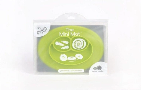 EZPZ Silikonowy talerzyk z podkładką mały 2w1 Mini Mat zielony
