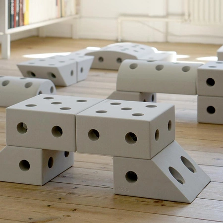 MODU Explorer kit 8in1 - Kreatywne klocki rozwijające motorykę dużą, niebieski