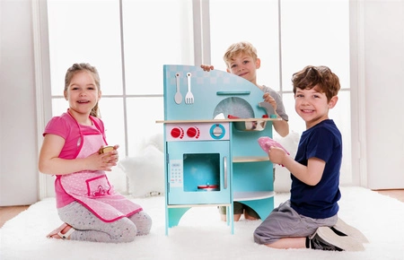 Kuchnia Dla Dzieci Drewniana Niebieska Classic World