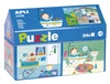 Puzzle w kartonowym domku Apli Kids - W domu 3+
