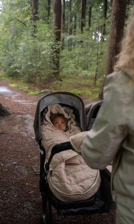 Lodger Wodoodporny zimowy śpiworek do wózka jasnobeżowy Taslon Birch