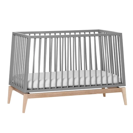 LEANDER - łóżeczko dziecięce LUNA™ 0-3 lata, szare/dębowe + zestaw do przebudowy  