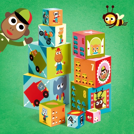 Układanka z klocków POJAZDY DJ08508