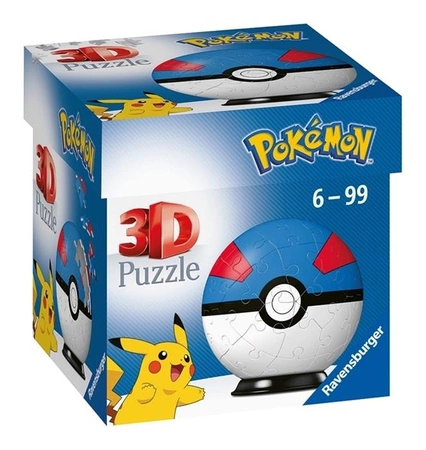 Ravensburger Puzzle 3D Kula Pokemon 54 el. Niebieska