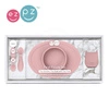 EZPZ Komplet pierwszych naczyń silikonowych First Foods Set pastelowy róż + kubeczek Tiny Cup GRATIS pastelowy róż