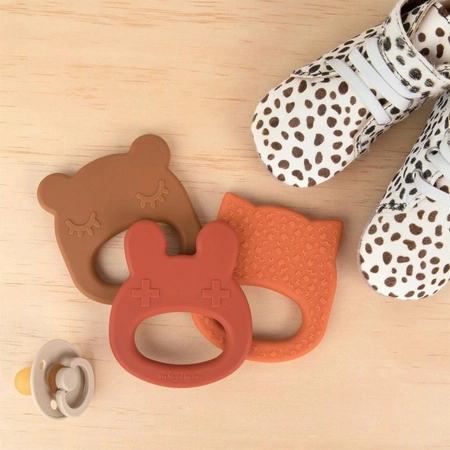 Silikonowy gryzak We Might be Tiny Króliczek - Rust