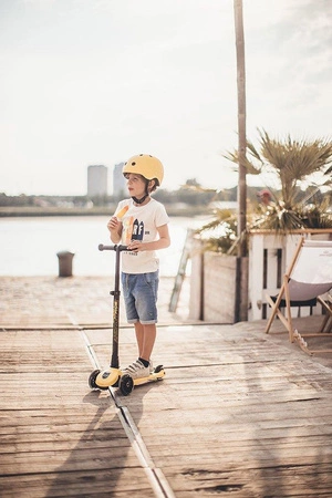 SCOOTANDRIDE Kask S-M dla dzieci 3+ Lemon