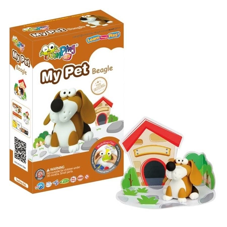 Jumping Clay | Zestaw kreatywny piesek - Beagle