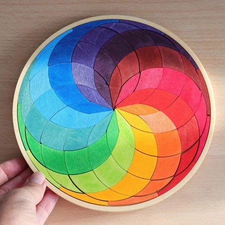 Układanka Spirala w kole, kolorowa, 3+, Grimm's