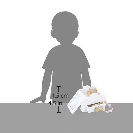 Janod Szkatułka na biżuterię z lusterkiem, naszyjnikiem i bransoletką Jednorożce 3+