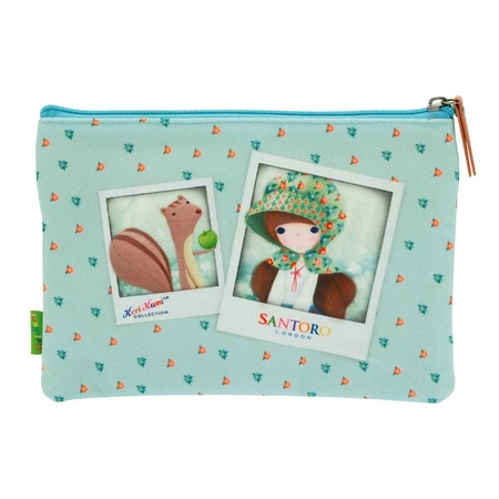 Płaska saszetka z dwoma suwakami - Kori Kumi - An Apple A Day