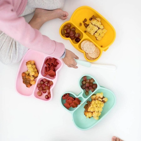 Silikonowy talerzyk z przyssawką Kotek We Might Be Tiny - Powder Pink