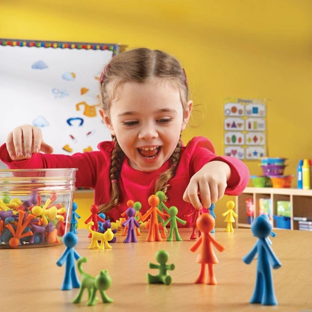 Figurki do nauki liczenia i rozpoznawania kolorów, Rodzina, Zestaw 72 szt.