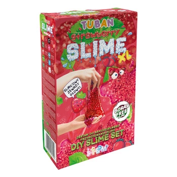 Zestaw super slime xl truskawka