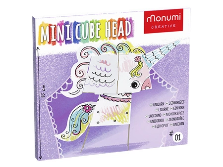 Kolorowanka 3D Mini Cube head Jednorożec 3l+ MONUMI