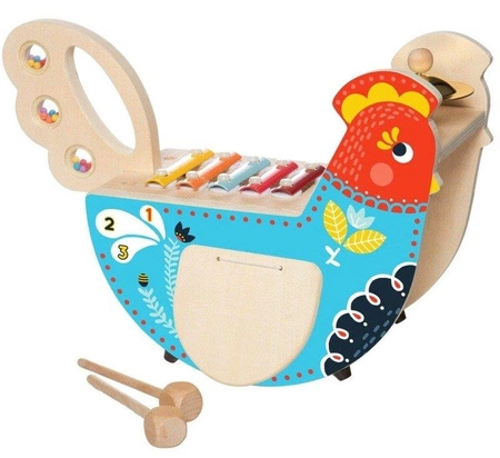 Zestaw muzyczny, Rozśpiewany kurczak, 216570-Manhattan Toy, zabawki muzyczne dla dzieci
