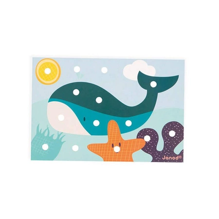 Układanka pierwsza drewniana mozaika 2+, Janod