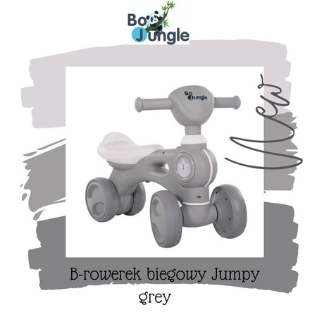 B-Rowerek biegowy jeździk BIKE JUMPY grey