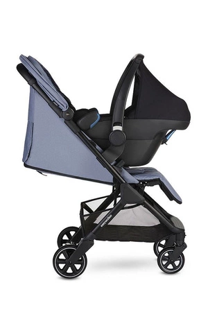 Easywalker Jackey Kompaktowy, samoskładający się wózek spacerowy z torbą transportową Steel Grey