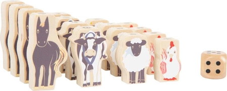 Kolekcja 4 gier planszowych 4 Friends 12228-Small Foot, drewniane gry planszowe