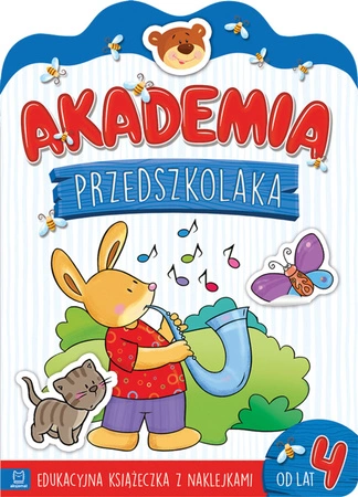 Akademia przedszkolaka od 4 lat. Edukacyjna książeczka z naklejkami