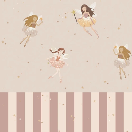Fairies beige and stripes