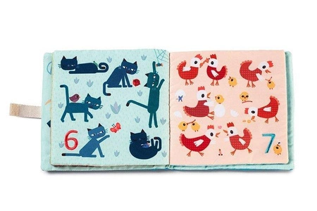 LILLIPUTIENS Miękka książeczka edukacyjna do nauki liczenia 1, 2, 3... 18 m+