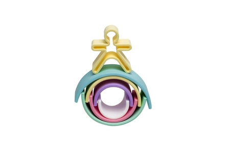 DENA Silikonowa Tęcza Pastel - 6 elementów