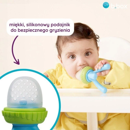 Gryzak silikonowy do podawania pokarmu, róż, b.box